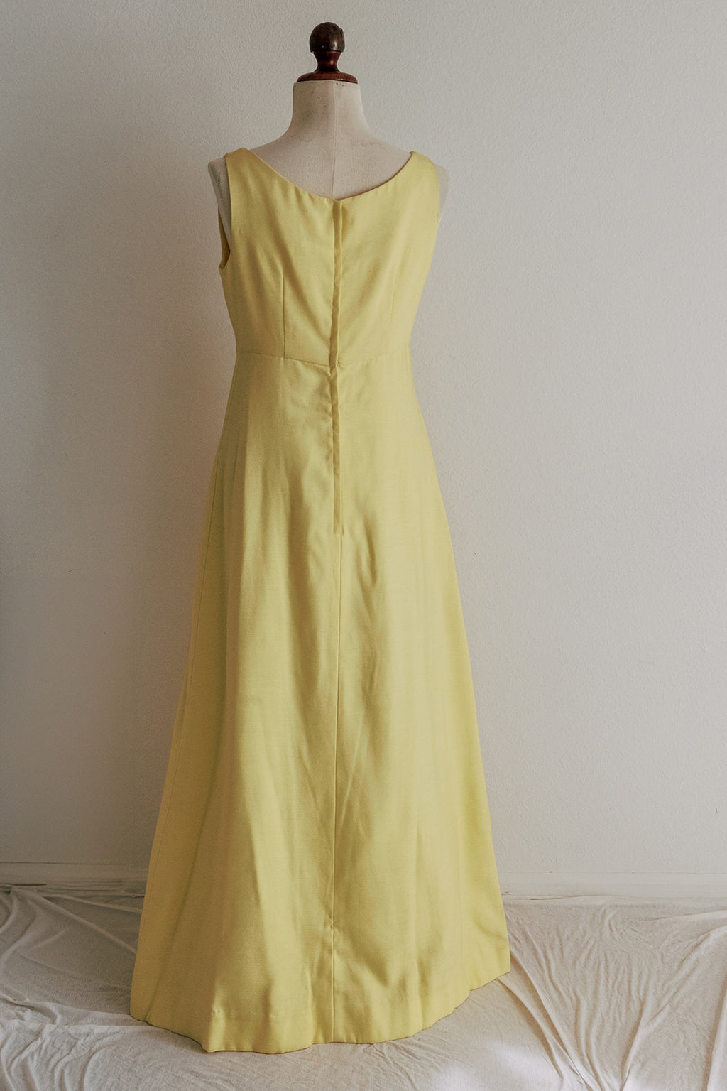 60s lemon bow maxi - S