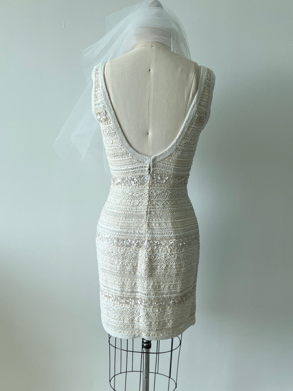 90s beaded Riazee bodycon - S
