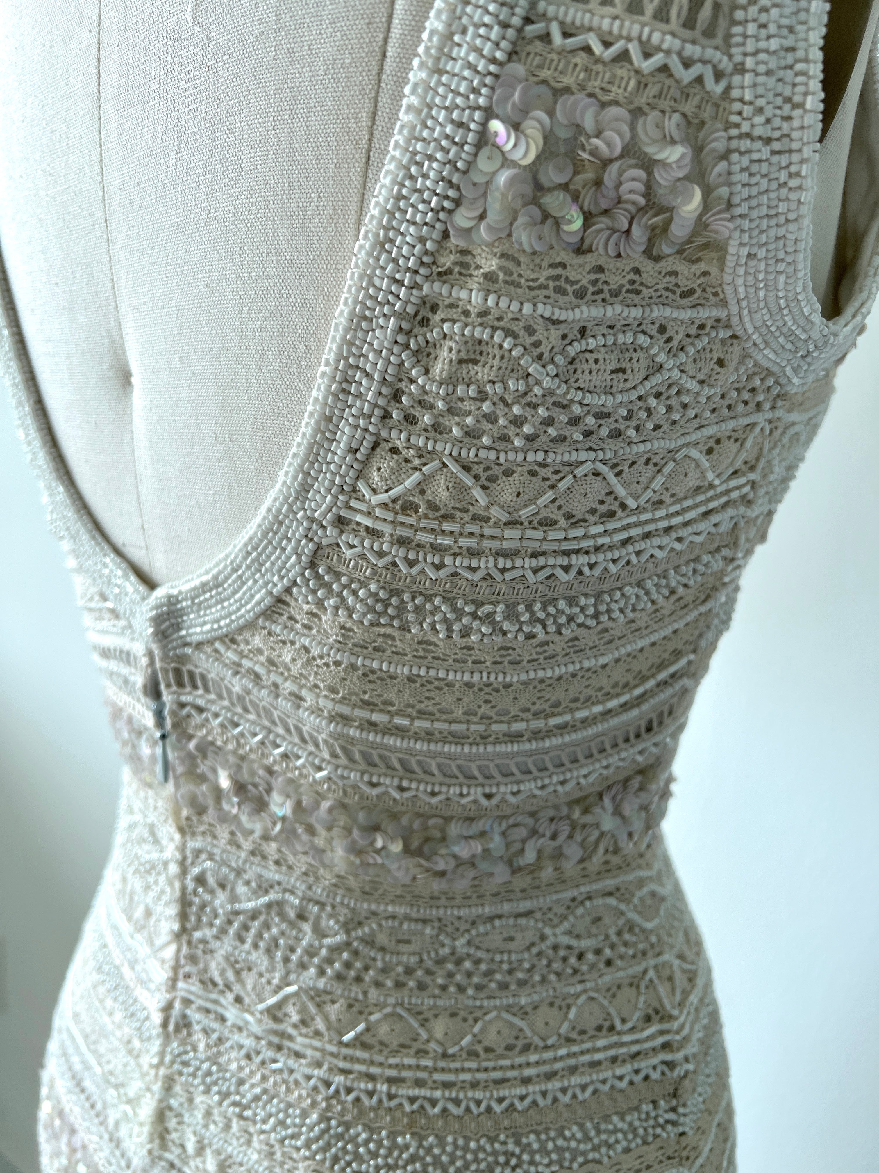 90s beaded Riazee bodycon - S
